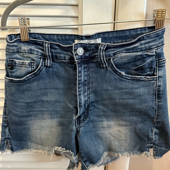 Kancan Denim High Rise Shorts - Picture 1 of 5